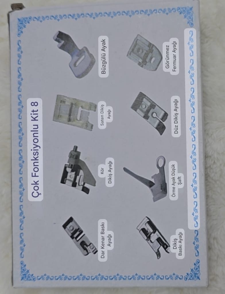 Çok Fonksiyonlu Ev Tipi Dikiş Makine Ayakları 8 Kit - Görsel 2